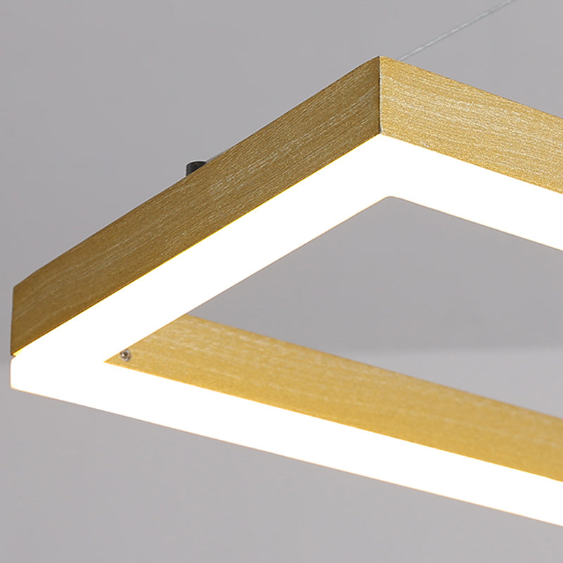 Rectangle Shape Island Light Modern Style Metal 1 Light Island Lighting