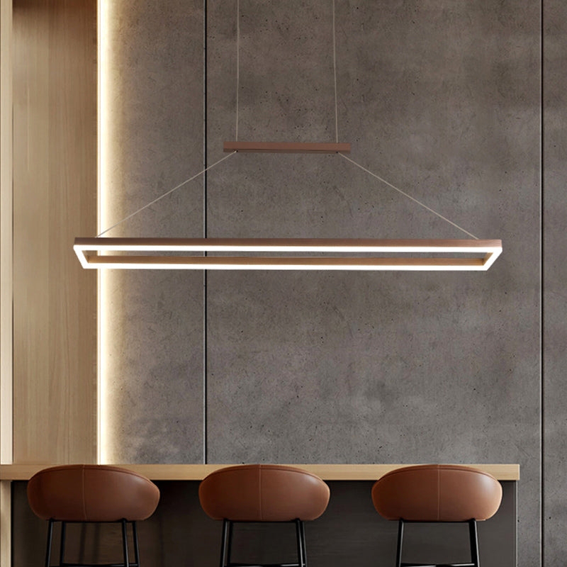 Rechteckform Island Leuchttäle Metal 1 Light Island Lighting