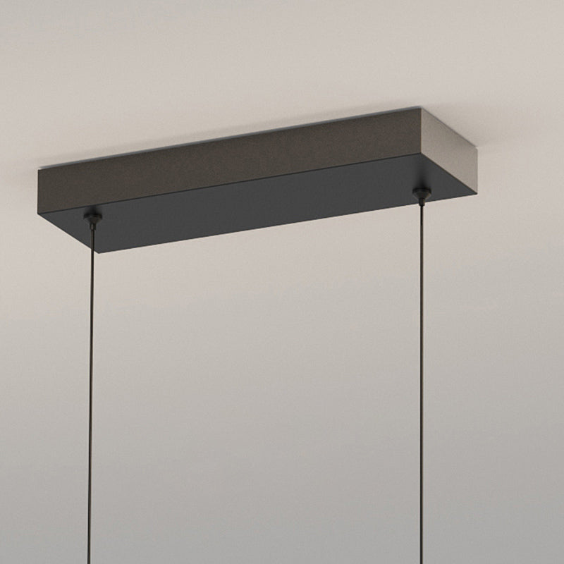 Rectangle Shape Island Lights Modern Style Metal Island Lighting in Gold
