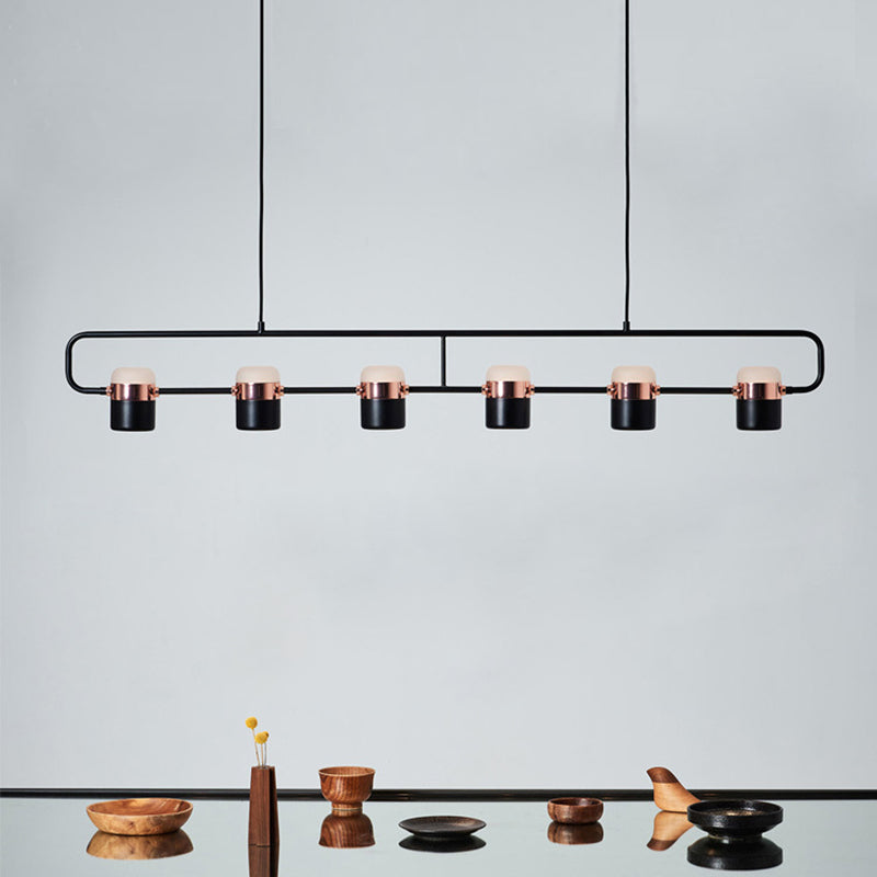 Contemporary Style Cylinder Island Lighting Ideas Metal Island Light Fixtures