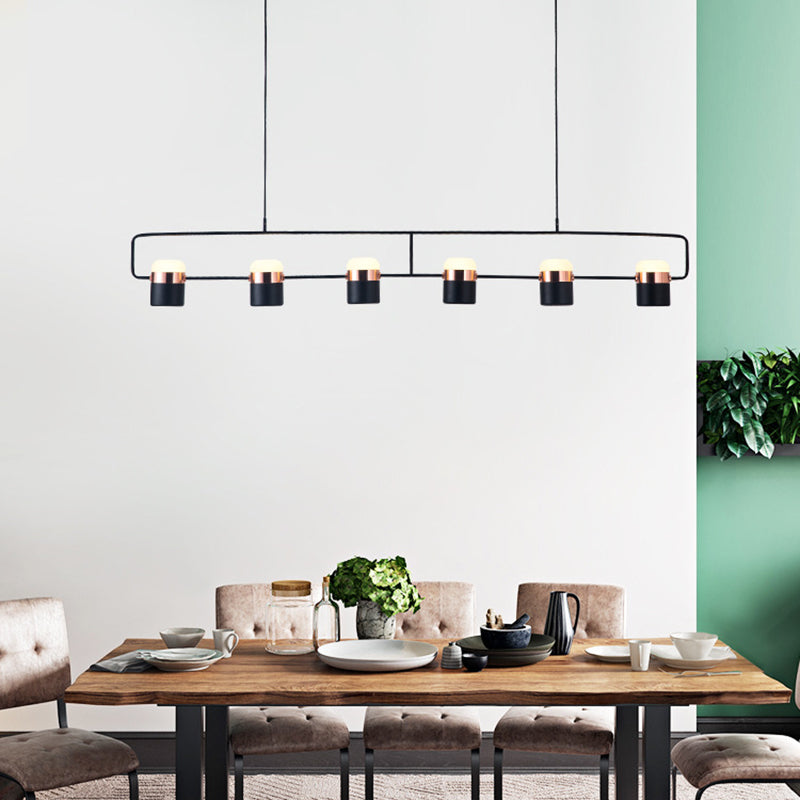 Contemporary Style Cylinder Island Lighting Ideas Metal Island Light Fixtures