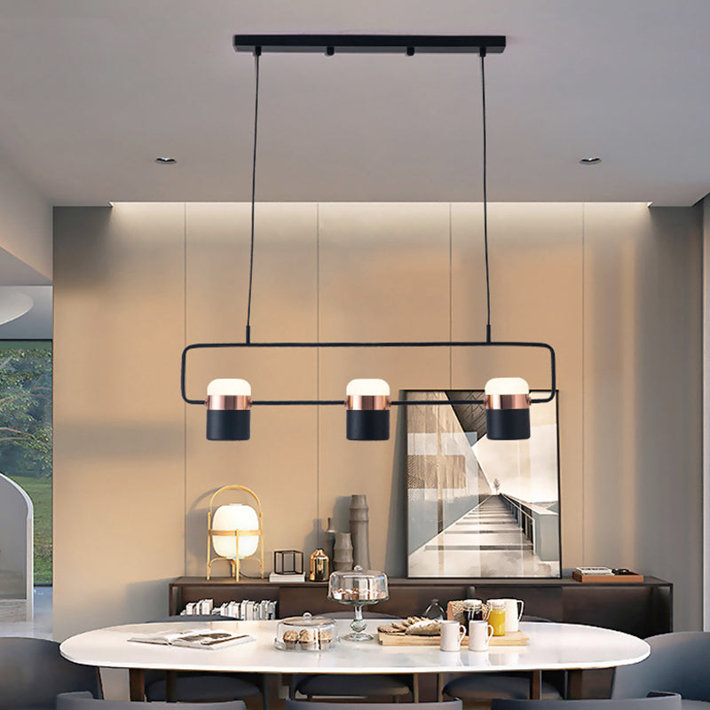 Contemporary Style Cylinder Island Lighting Ideas Metal Island Light Fixtures