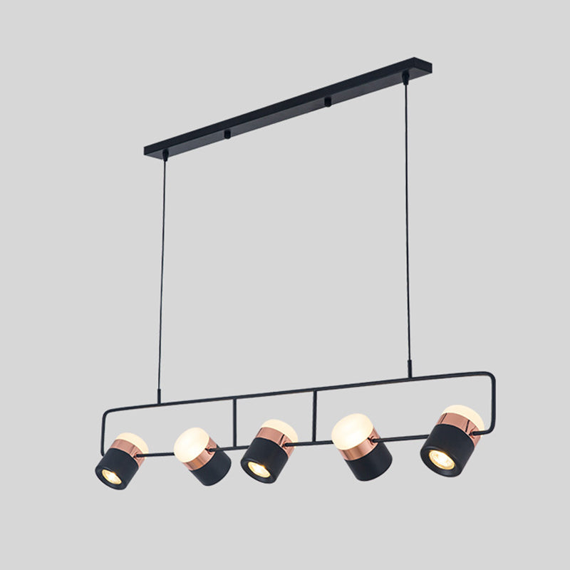 Contemporary Style Cylinder Island Lighting Ideas Metal Island Light Fixtures