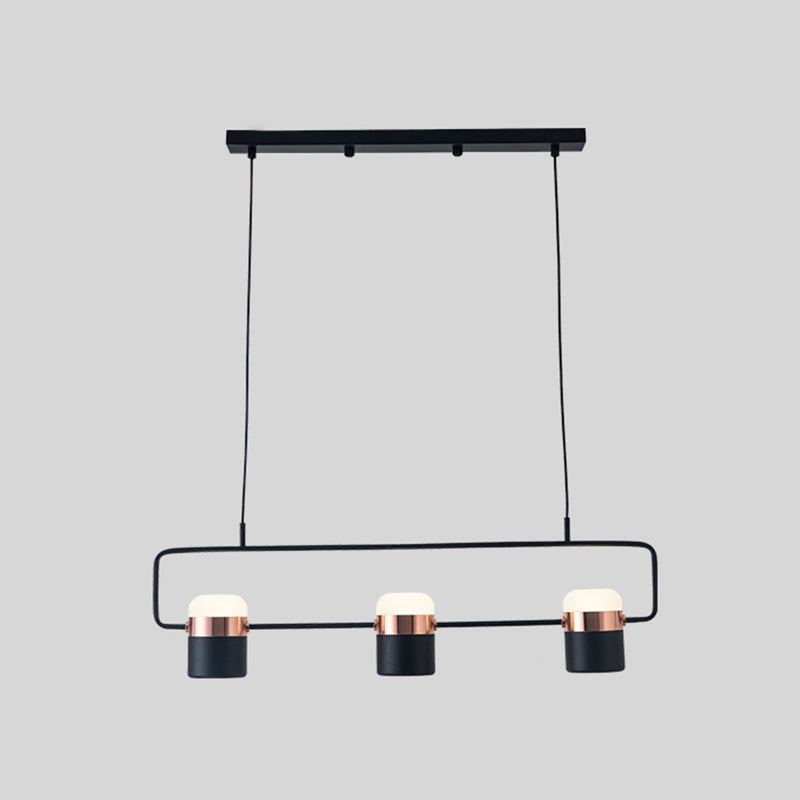 Contemporary Style Cylinder Island Lighting Ideas Metal Island Light Fixtures