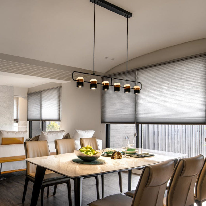 Contemporary Style Cylinder Island Lighting Ideas Metal Island Light Fixtures