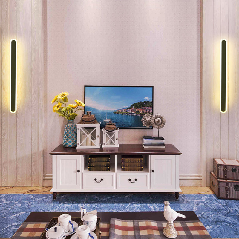 Lampes murales linéaires de style moderne métal 1 éclairage mural clair