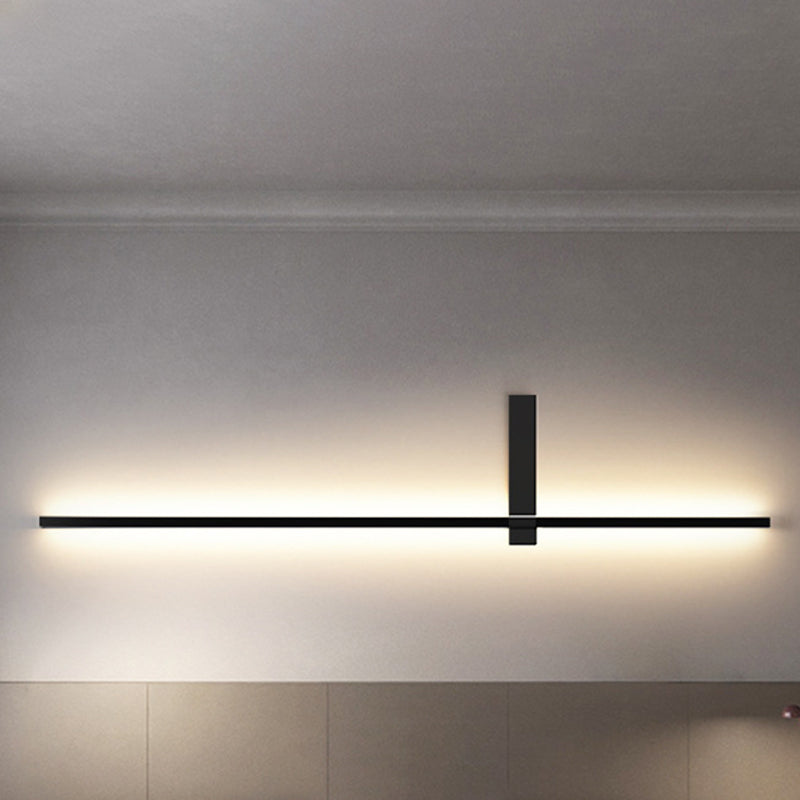 1 Light Linear Wall Mounted Lamps Modern Style Metal Wall Sconces