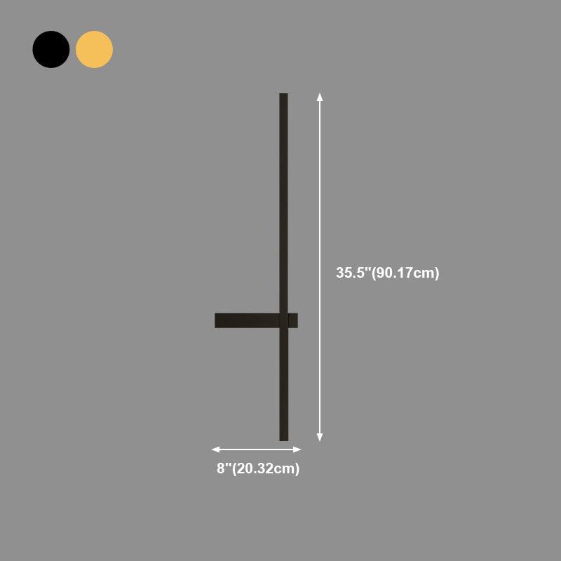 1 Light Linear Wall Mounted Lamps Modern Style Metal Wall Sconces