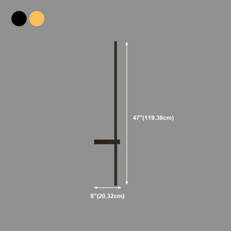 1 Light Linear Wall Mounted Lamps Modern Style Metal Wall Sconces