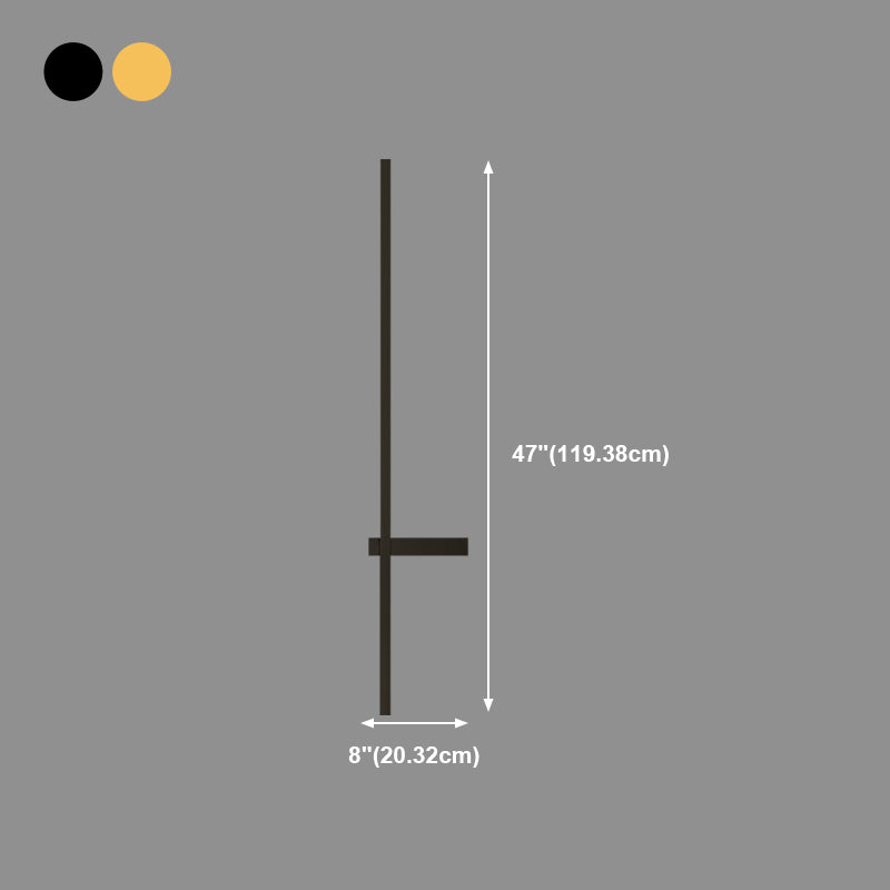 1 Light Linear Wall Mounted Lamps Modern Style Metal Wall Sconces