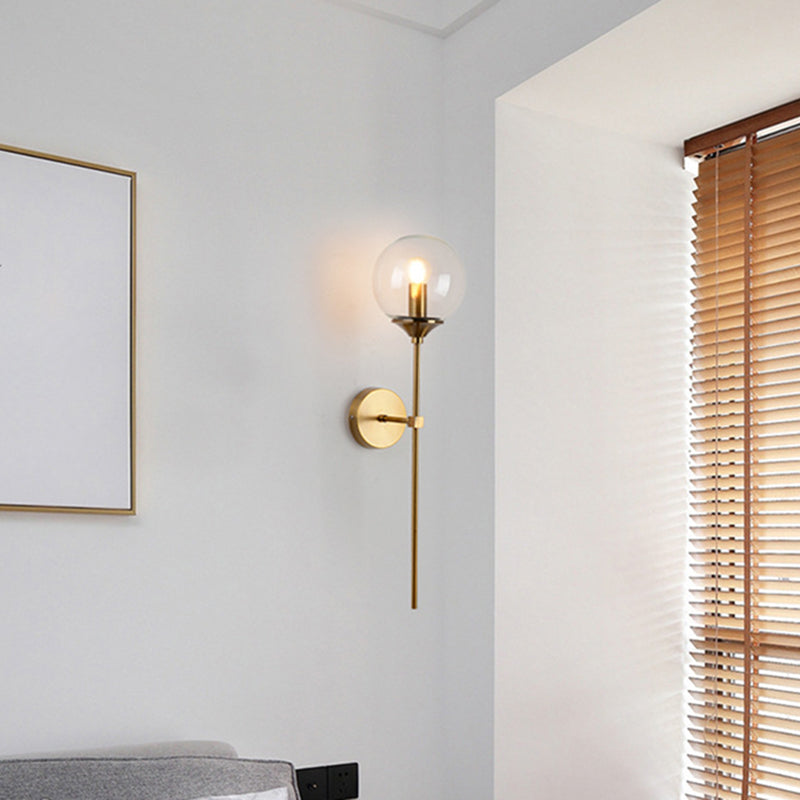 Luci di applique a sfera di vetro MODERNA MODERNA 1 Fissature di illuminazione a parete
