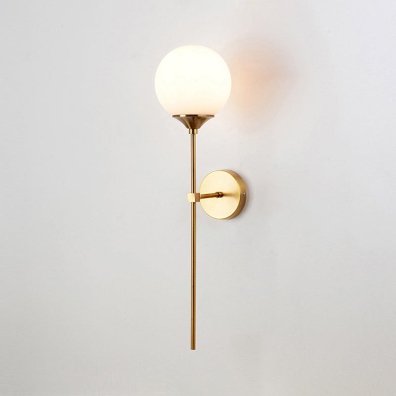 Luci di applique a sfera di vetro MODERNA MODERNA 1 Fissature di illuminazione a parete