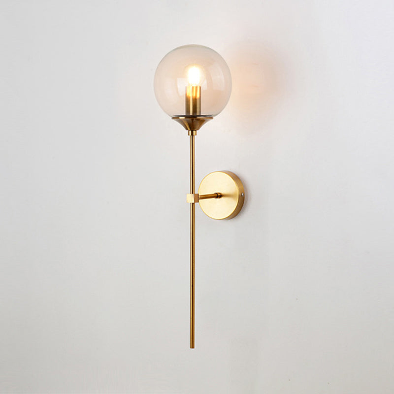 Luci di applique a sfera di vetro MODERNA MODERNA 1 Fissature di illuminazione a parete