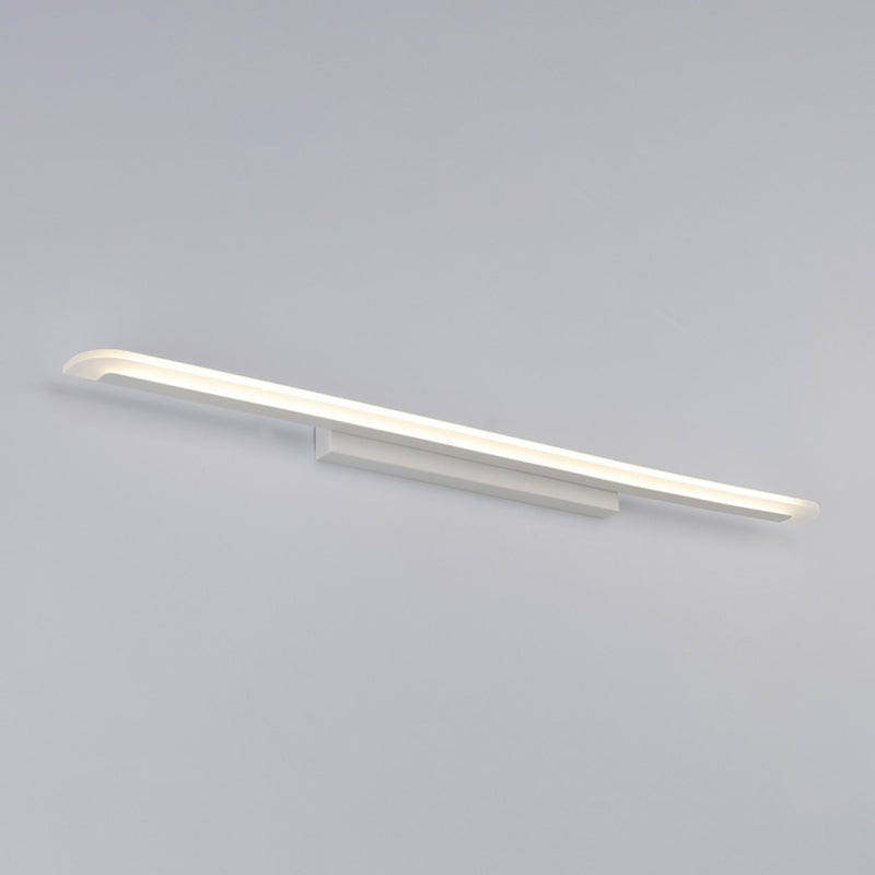 1 Light Linear Vanity Lighting Fixtures Modern Style Metal LED Mirror Lights in White