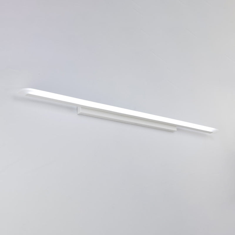 1 Light Linear Vanity Lighting Fixtures Modern Style Metal LED Mirror Lights in White