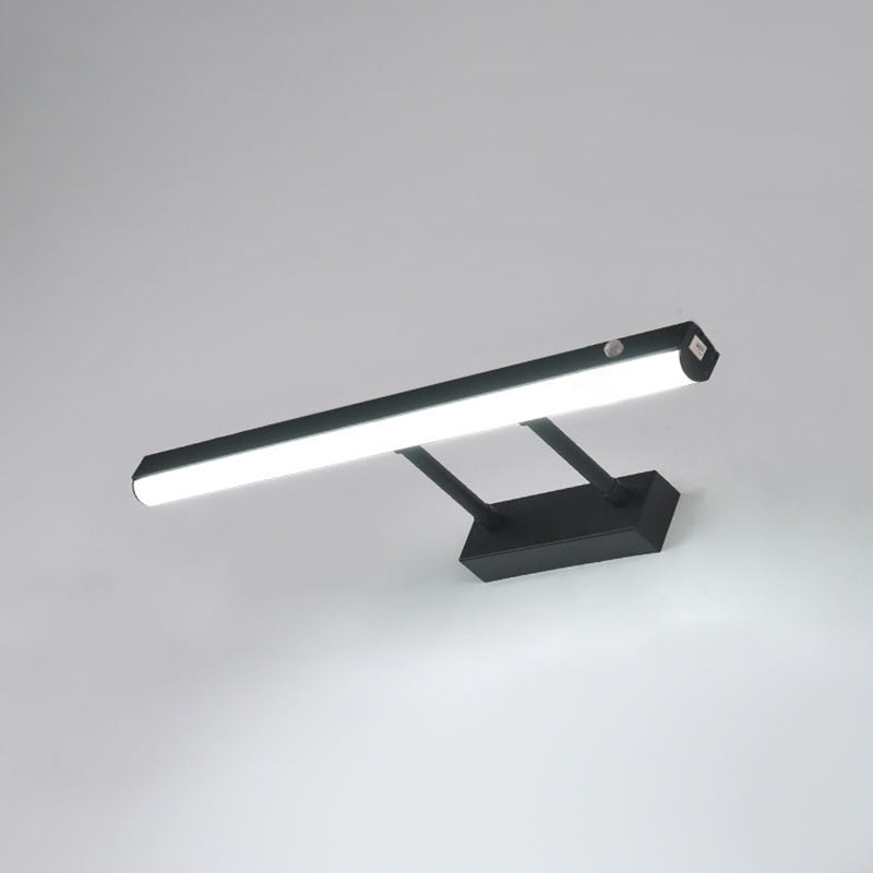 1 Light Thin Vanity Lighting Fixtures Modern Style Metal LED Mirror Lights