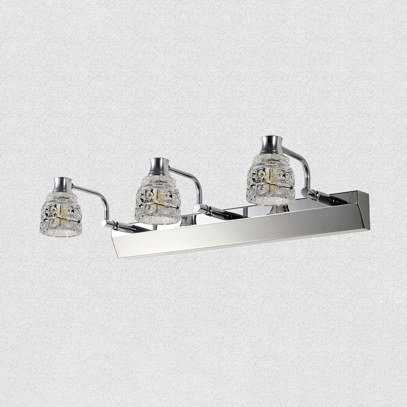 Geometric Vanity Wall Sconce Modern Style Crystal Multi Lights Bathroom Vanity Light