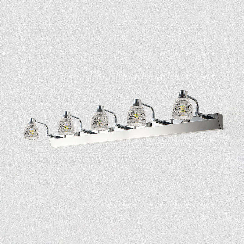Geometric Vanity Wall Sconce Modern Style Crystal Multi Lights Bathroom Vanity Light