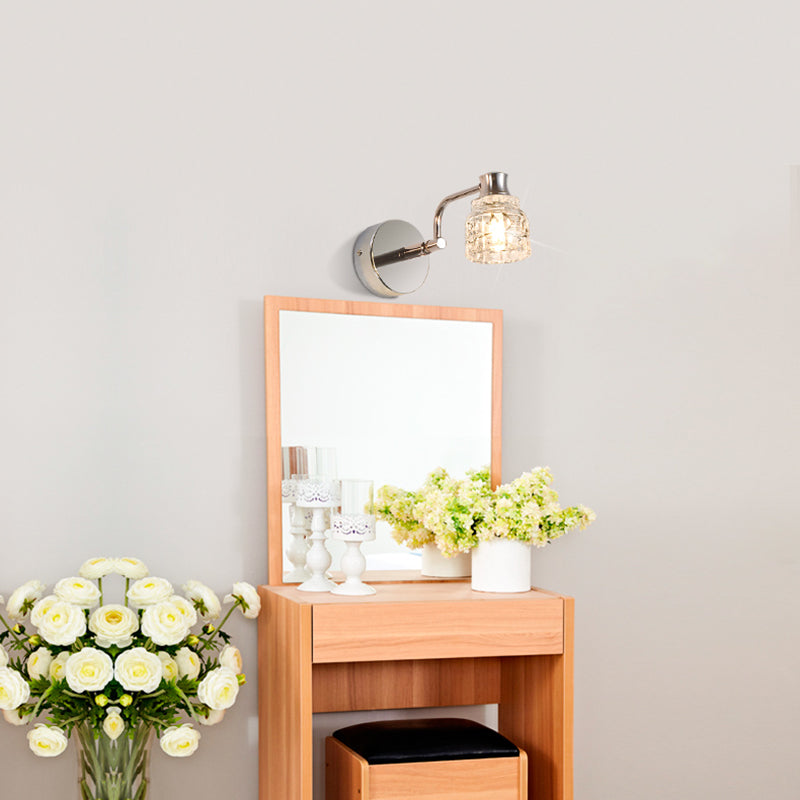 Geometric Vanity Wall Sconce Modern Style Crystal Multi Lights Bathroom Vanity Light