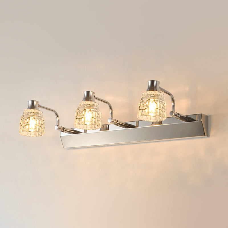 Geometric Vanity Wall Sconce Modern Style Crystal Multi Lights Bathroom Vanity Light