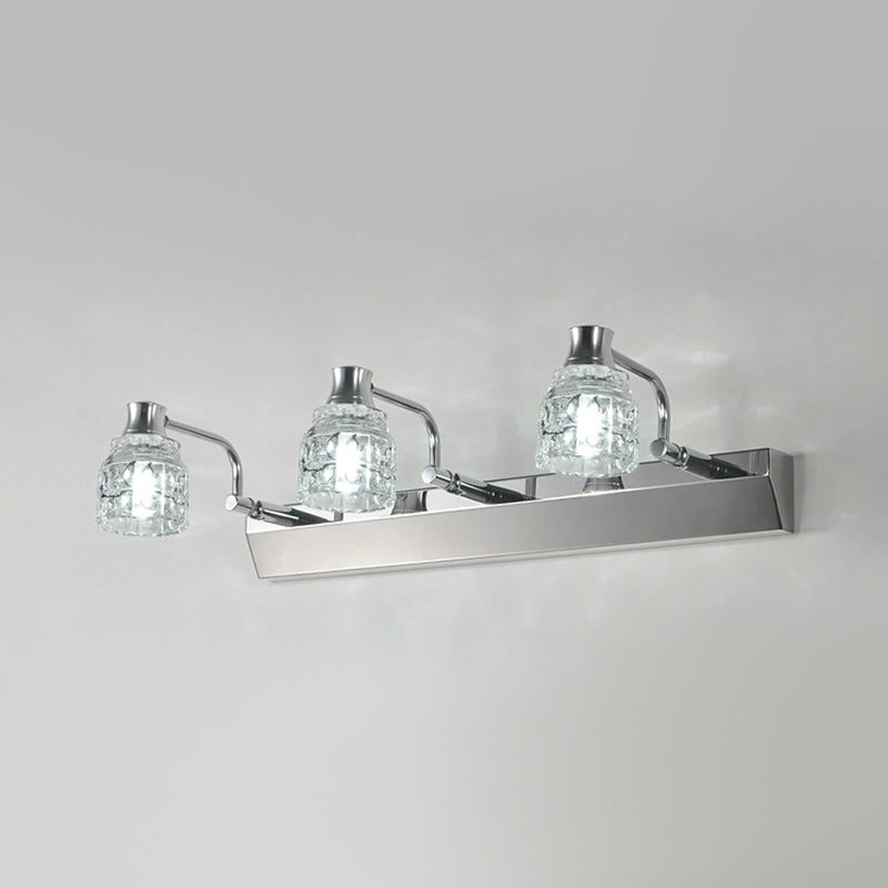 Geometric Vanity Wall Sconce Modern Style Crystal Multi Lights Bathroom Vanity Light