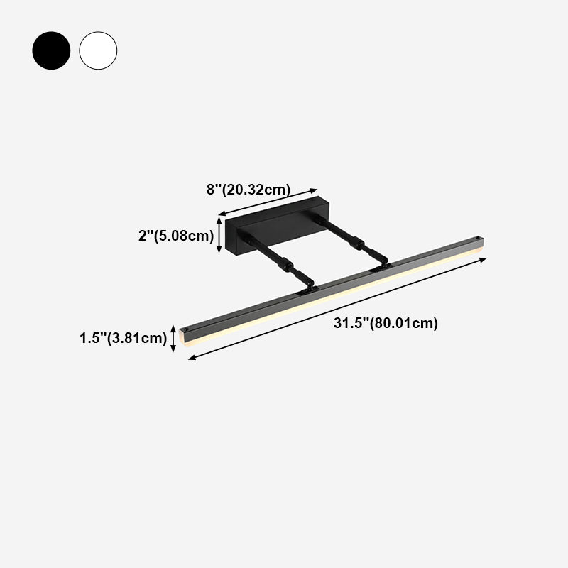 1 Light Tube Vanity Lighting Fixtures Modern Style Metal LED Mirror Lights