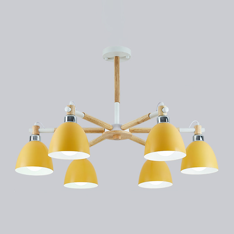 Iluminación colgante geométrica de múltiples luces lámpara de techo de metal de estilo moderno