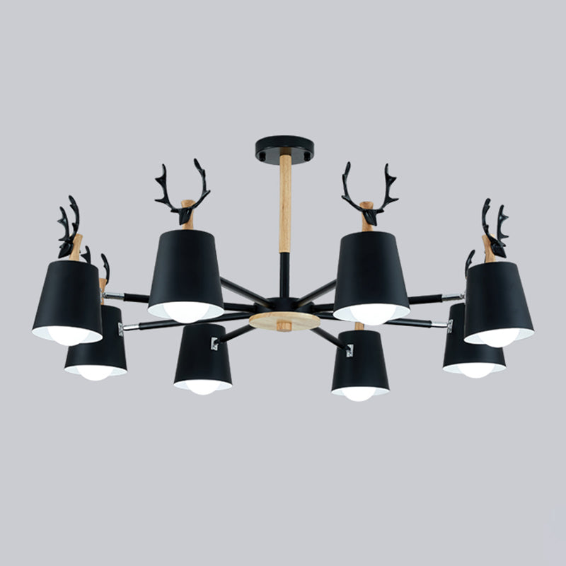 Iluminación colgante geométrica de múltiples luces lámpara de techo de metal de estilo moderno