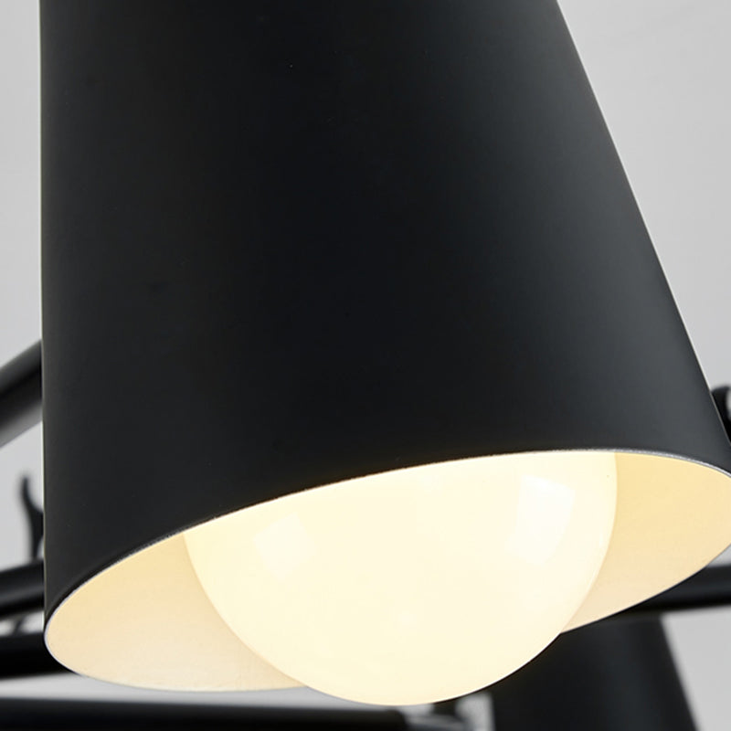 Iluminación colgante geométrica de múltiples luces lámpara de techo de metal de estilo moderno