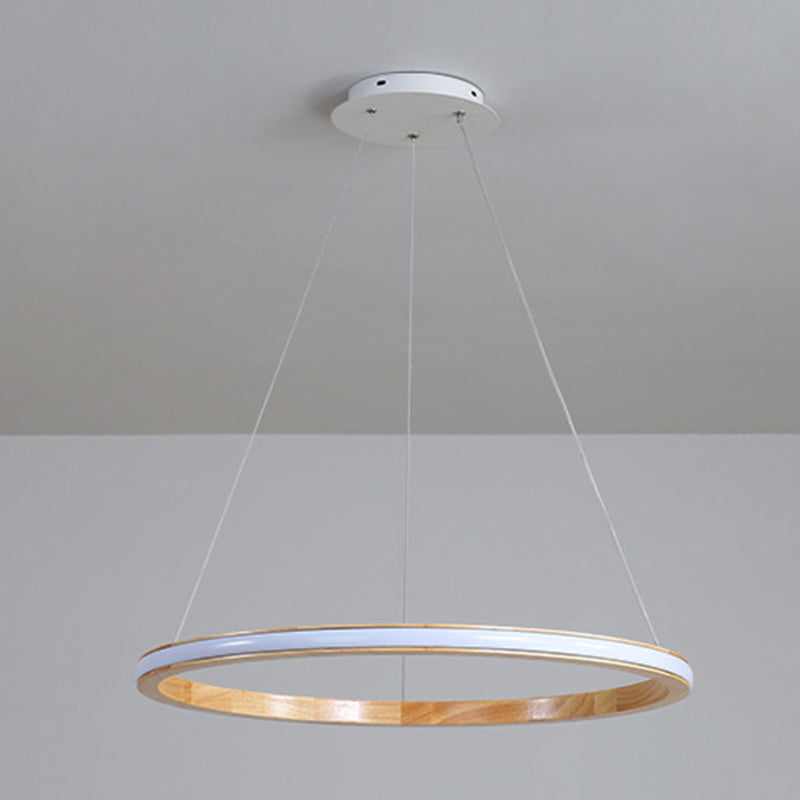 Contemporary Linear Chandelier Lights Wood Chandelier Pendant Light in Brown