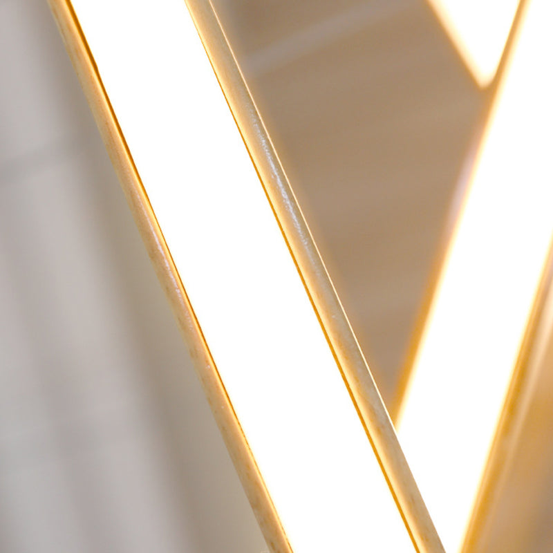 Contemporary Linear Chandelier Lights Wood Chandelier Pendant Light in Brown