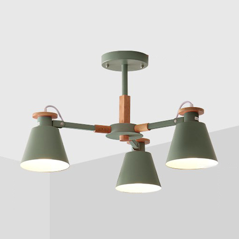 Lámpara de techo de metal de estilo colgante geométrico de múltiples luces