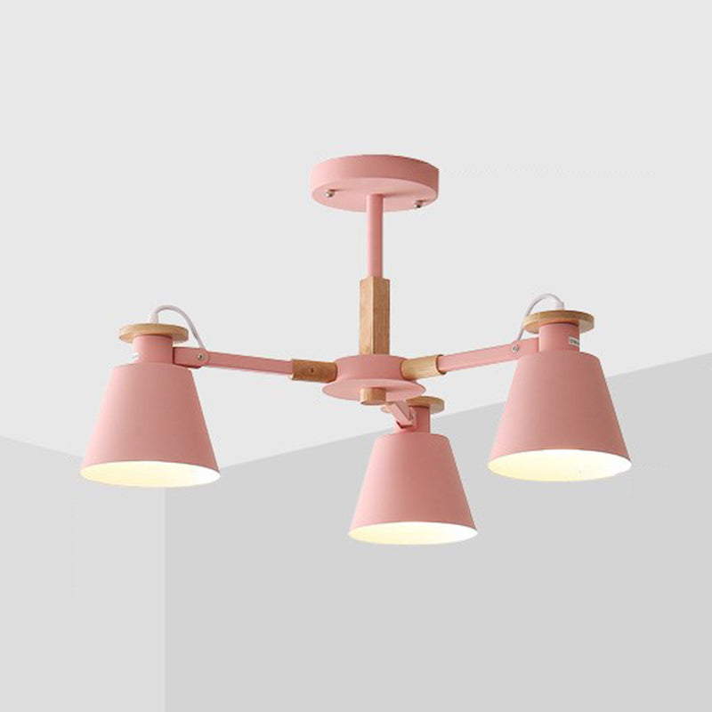 Lámpara de techo de metal de estilo colgante geométrico de múltiples luces