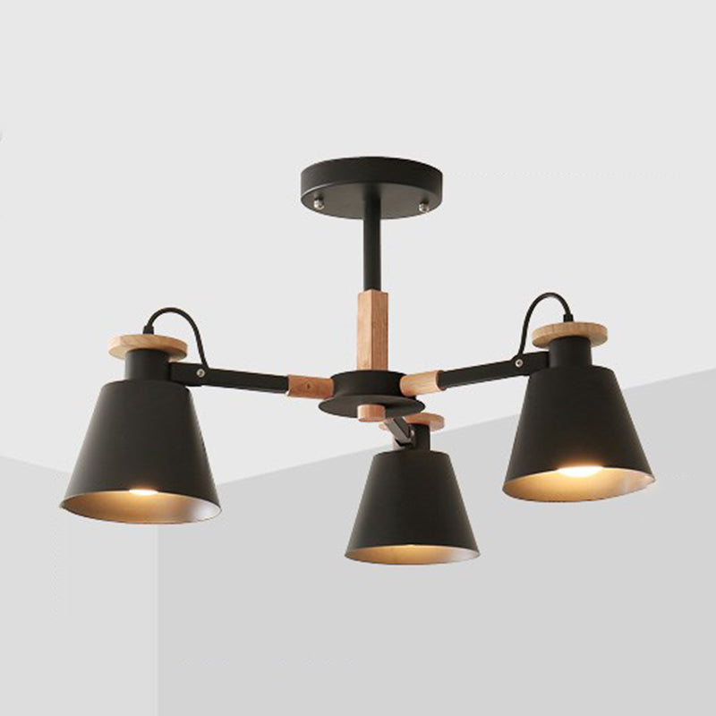 Lámpara de techo de metal de estilo colgante geométrico de múltiples luces