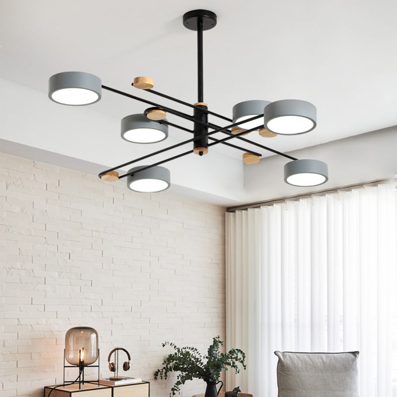 Lámpara de techo de metal de estilo moderno de lámpara colgante de múltiples luces