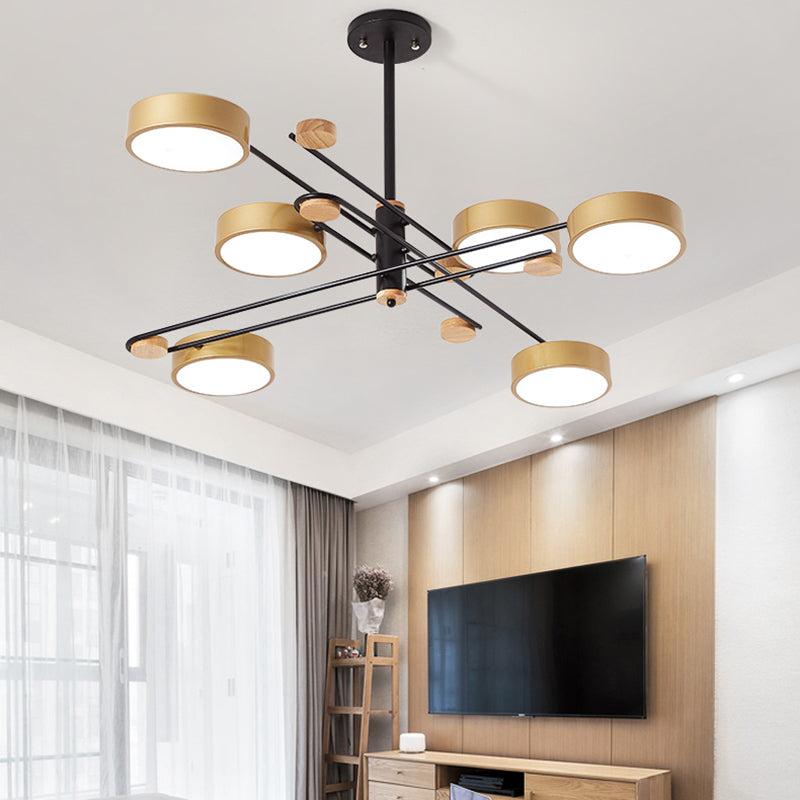 Lámpara de techo de metal de estilo moderno de lámpara colgante de múltiples luces