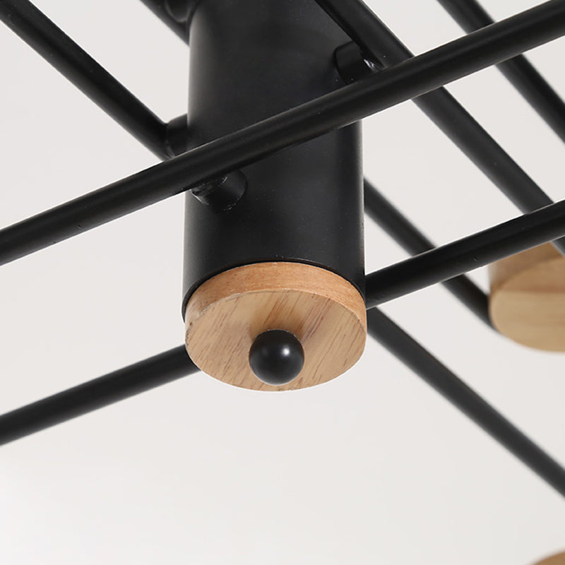 Multi Lights Round Pendant Chandelier Modern Style Metal Ceiling Lamp