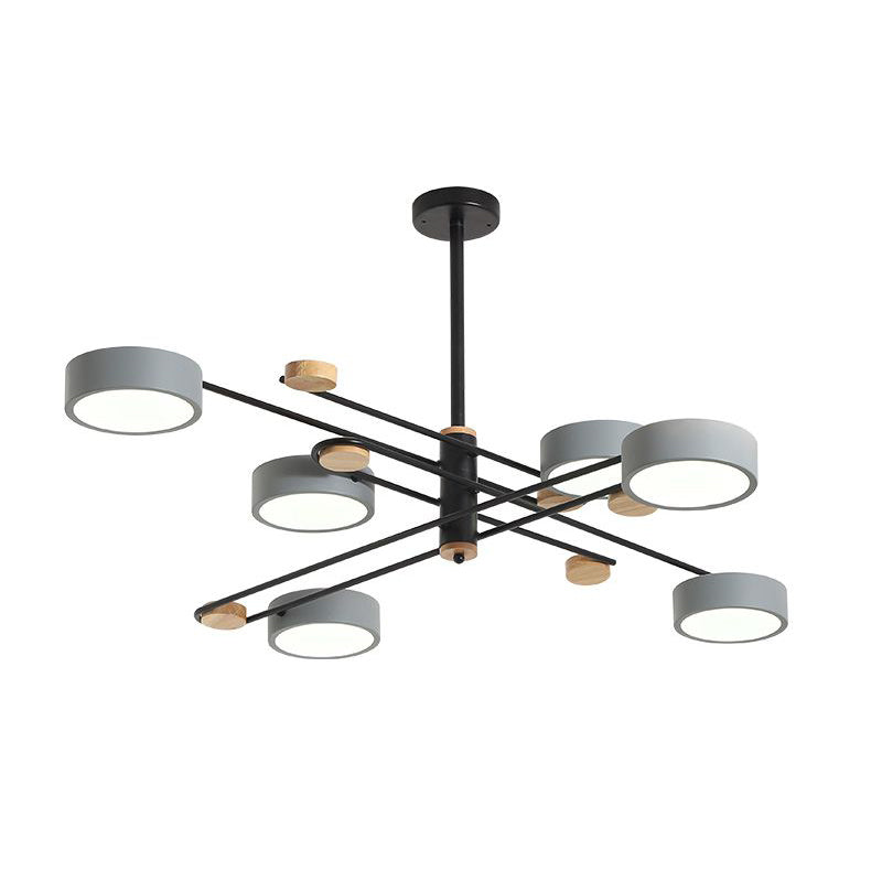 Lámpara de techo de metal de estilo moderno de lámpara colgante de múltiples luces