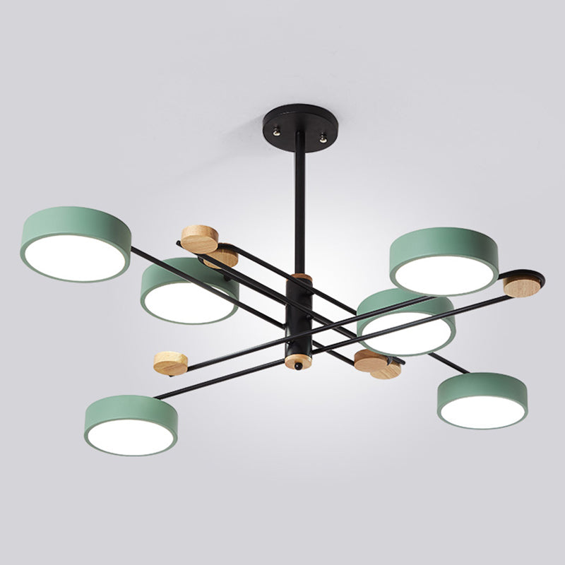 Lámpara de techo de metal de estilo moderno de lámpara colgante de múltiples luces