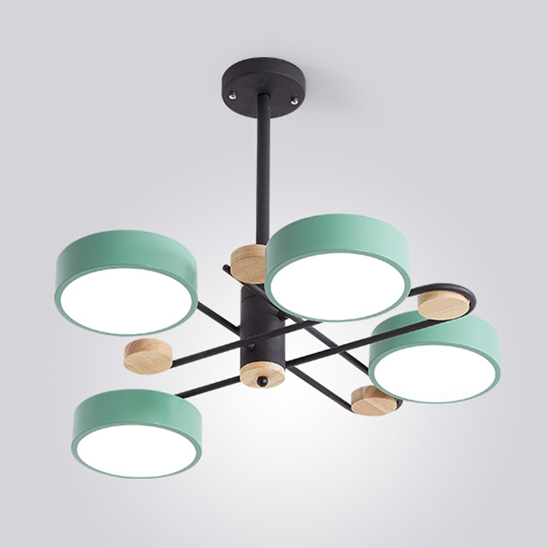 Lámpara de techo de metal de estilo moderno de lámpara colgante de múltiples luces