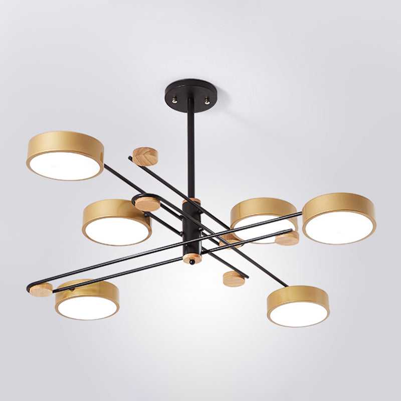 Lámpara de techo de metal de estilo moderno de lámpara colgante de múltiples luces