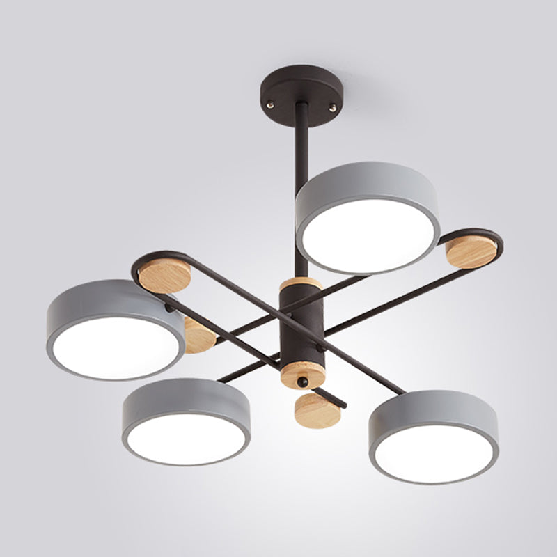 Lámpara de techo de metal de estilo moderno de lámpara colgante de múltiples luces