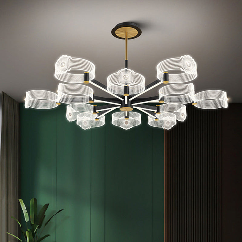 Multi -Leuchtring -Zweighängung mit modernem Metallhängellicht für Esszimmer hängende Leuchten