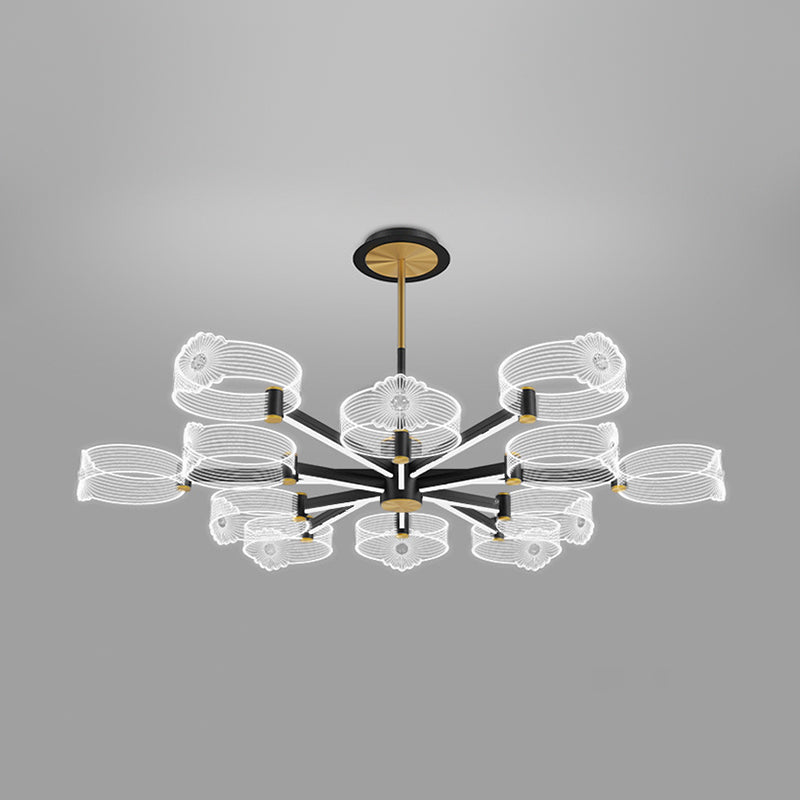 Multi -Leuchtring -Zweighängung mit modernem Metallhängellicht für Esszimmer hängende Leuchten