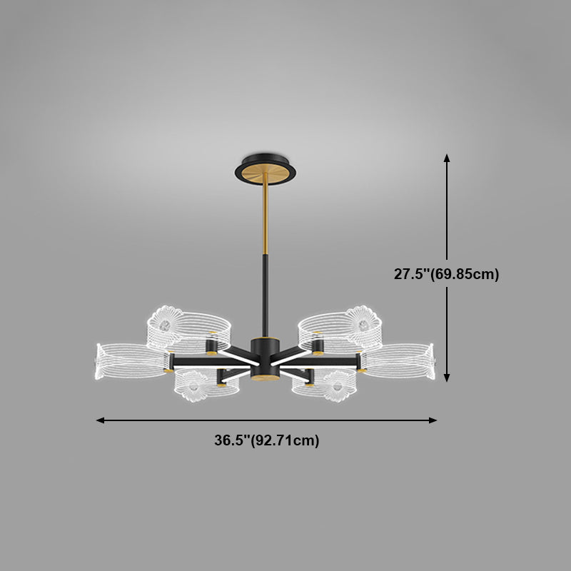 Multi -Leuchtring -Zweighängung mit modernem Metallhängellicht für Esszimmer hängende Leuchten