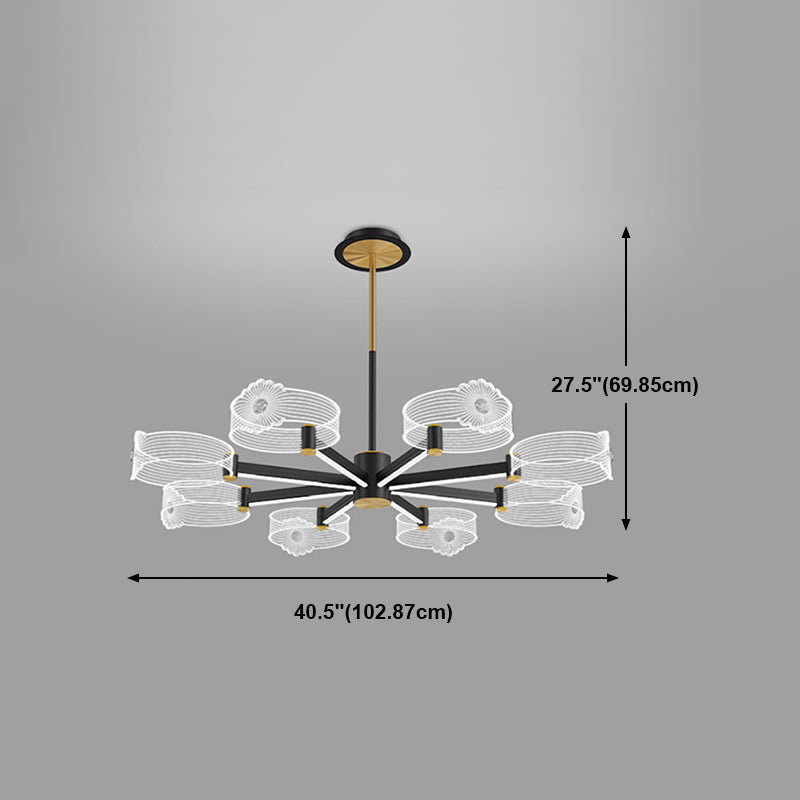 Multi -Leuchtring -Zweighängung mit modernem Metallhängellicht für Esszimmer hängende Leuchten