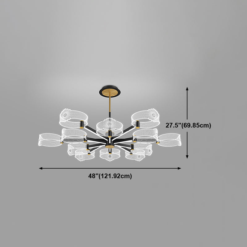 Multi -Leuchtring -Zweighängung mit modernem Metallhängellicht für Esszimmer hängende Leuchten