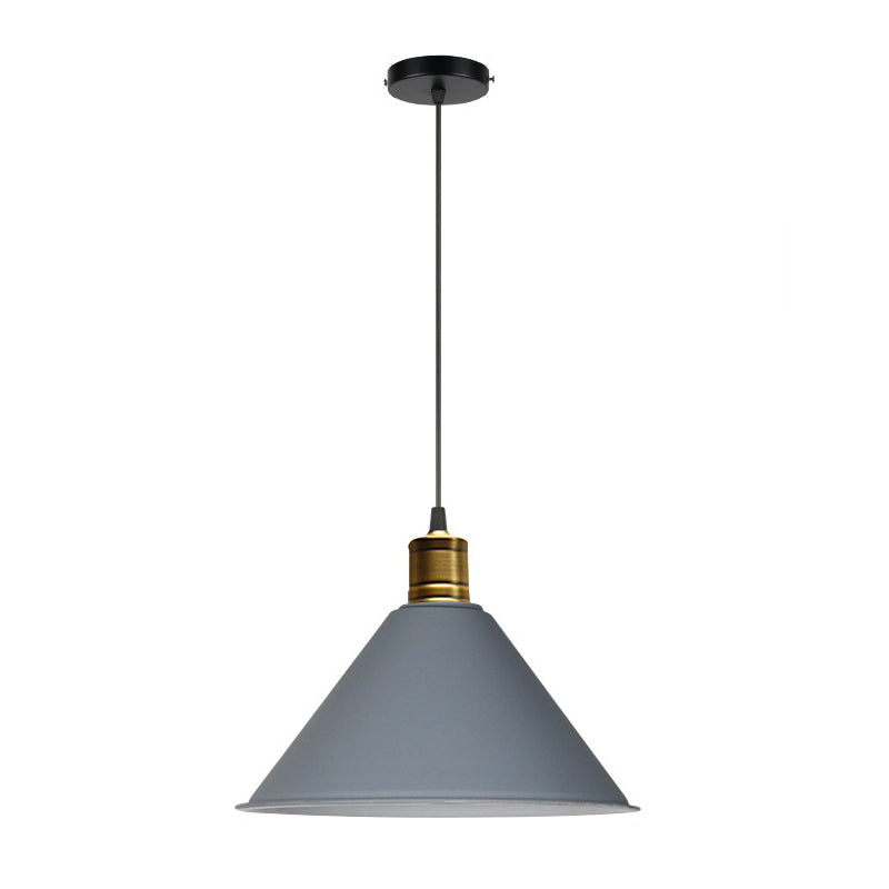 Forme de cône en métal Lumières suspendues modernes Macaron Macaron 1-Light Hanging Mount Fixture