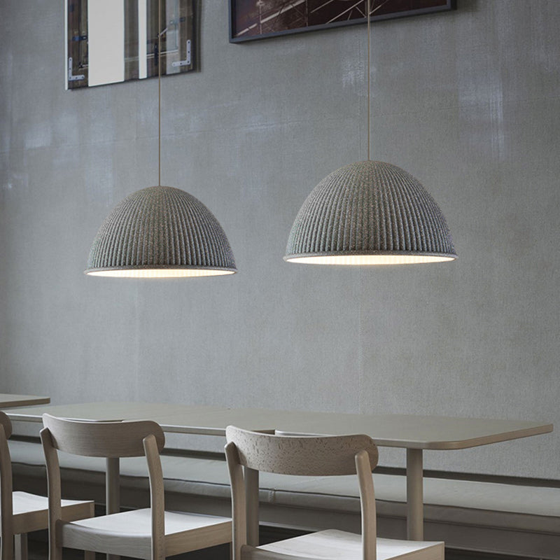1 Light Bowl Hanging Pendant Modern Macaron Style Resin Hanging Lighting for Living Room