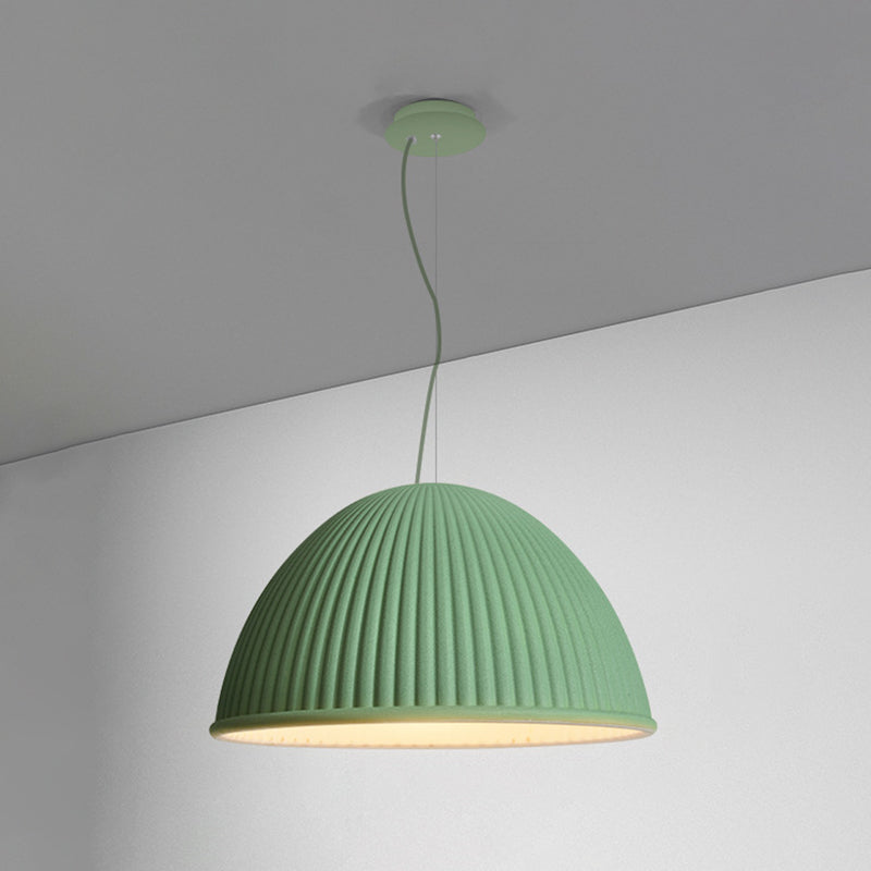 1 Light Bowl Hanging Pendant Modern Macaron Style Resin Hanging Lighting for Living Room